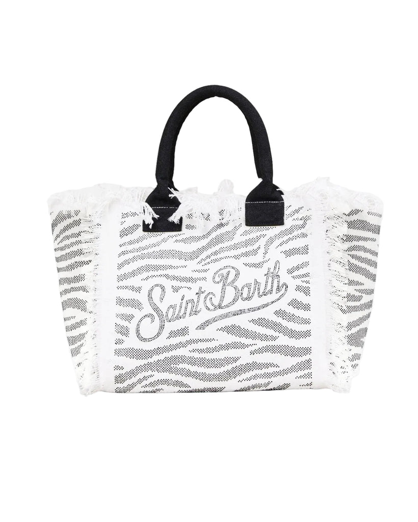 Borsa Saint Barth Vanity Stampa Animalier Zebra Ricoperta Di Strass VANI001 00271L