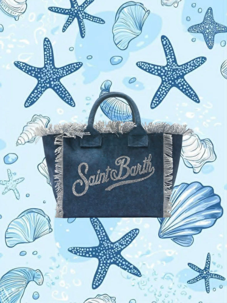 Borsa Saint Barth Vanity Miny Indigo Strass VAMI001 07486L