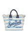 Borsa Mare Saint Barth Con Frange A Righe Azzurre  VANI001 00657L