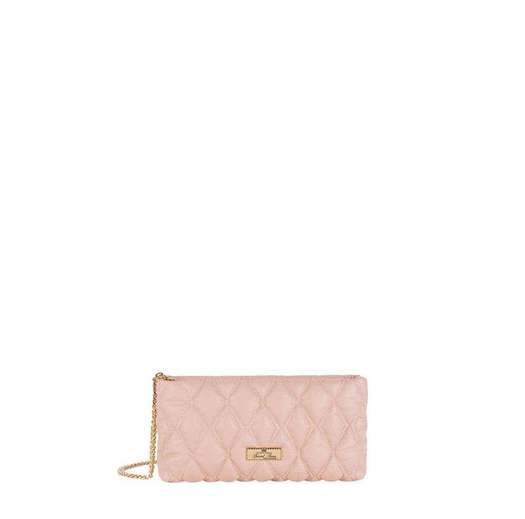 Borsa Elisabetta franchi BS62A47E2 Pochette in tessuto embossed con tracolla in catena