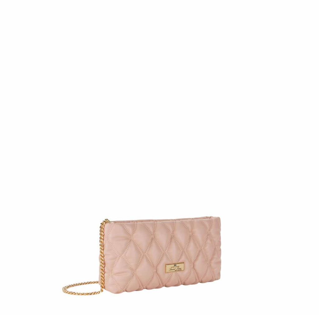 Borsa Elisabetta franchi BS62A47E2 Pochette in tessuto embossed con tracolla in catena