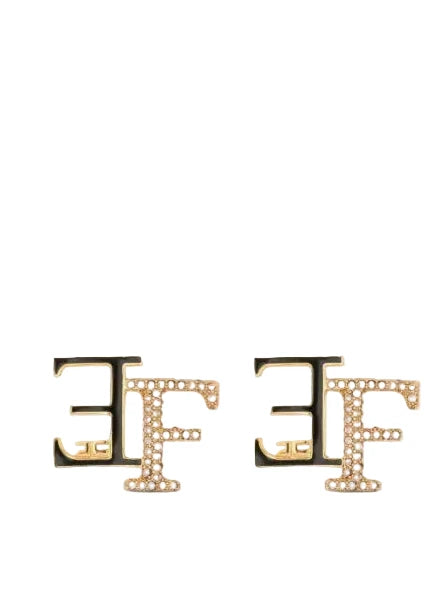 Orecchini Elisabetta Franchi OR32A67E2 con logo smaltato e strass