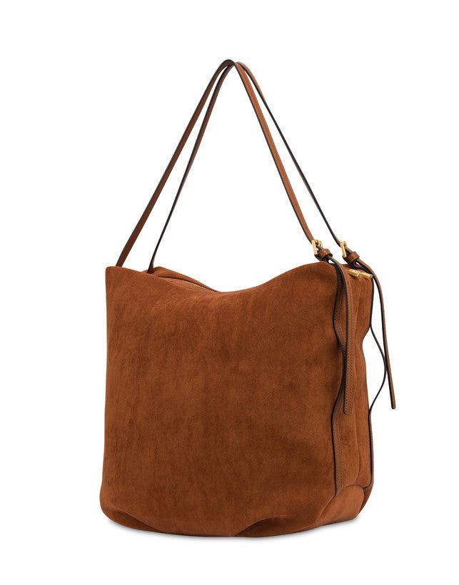 Borsa Pollini SC4654 a Spalla In Fabric Suede Tan
