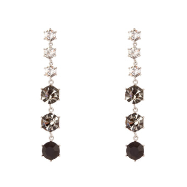 Orecchini Sodini 912799P a sei cristalli silver/nero