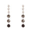 Orecchini Sodini 912799P a sei cristalli silver/nero