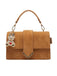 Borsa Pashbag Kayla in suede a tracolla con charms orsetto