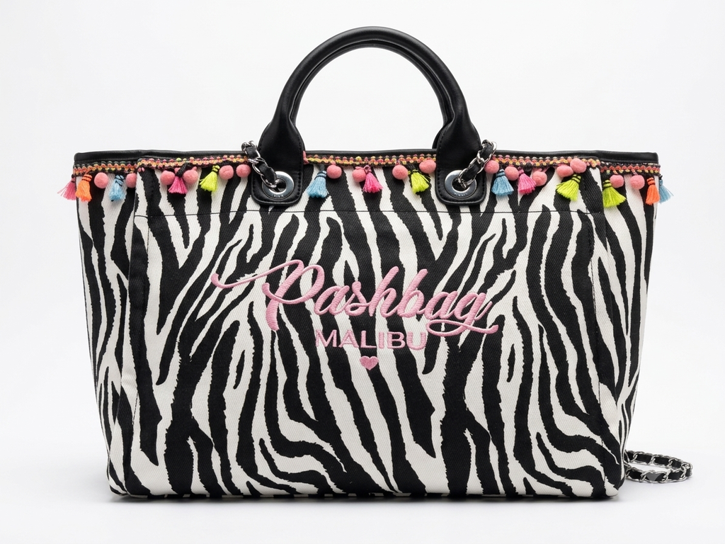BORSA PASHBAG SHOPPER TESSUTO CANVAS BEACH