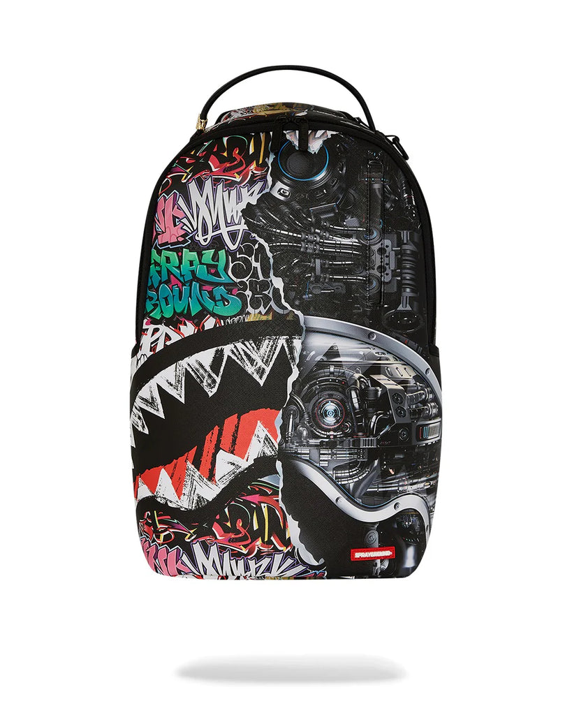 ZAINO SPRAYGROUND ART7126 SPLIT CYBERSHARK DLXSV BACKPACK