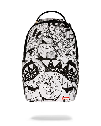 ZAINO SPRAYGROUND ART6852 HEAVY SHARKMOUTH DOODLE DLXSV BACKPACK