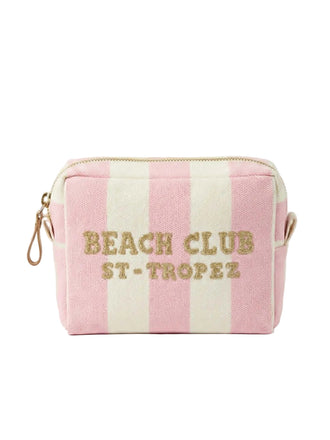 Pochette Marinette Saint Tropez Rosa In Canvas Beach Club
