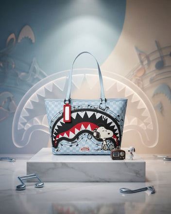 BORSA SPRAYGROUND 9456 PEANUTS SNOOPY TUNED UP & TUNED OUT TOTE