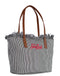 Borsa Saint Barth City Bag Fringe A Righe Nere CBF0001 01769L