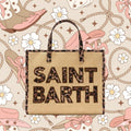 Borsa Saint Barth Vivian Mid Straw Patch Cow VVD00100370L