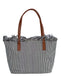 Borsa Saint Barth City Bag Fringe A Righe Nere CBF0001 01769L