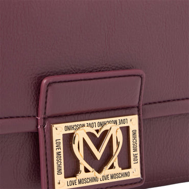 Borsa Love Moschino JC4086 Flap Bag Logo Metallico Vino
