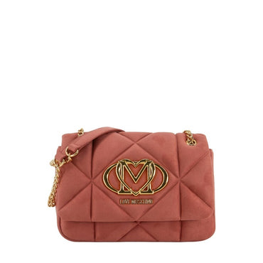 Borsa Love Moschino JC4314 Flap Bag Embossed Velour PL Rosa Antico
