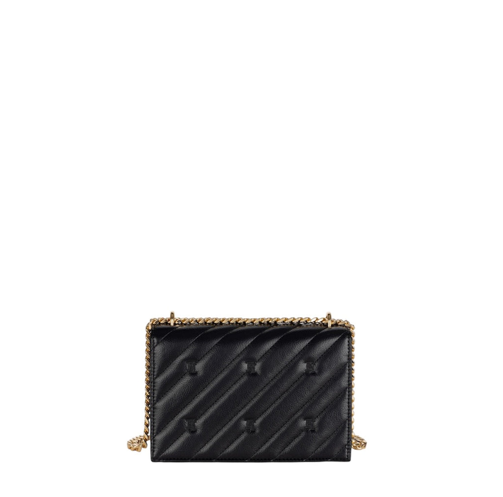 Borsa Elisabetta Franchi BS55A46E2 media matelassé Nera con tracolla