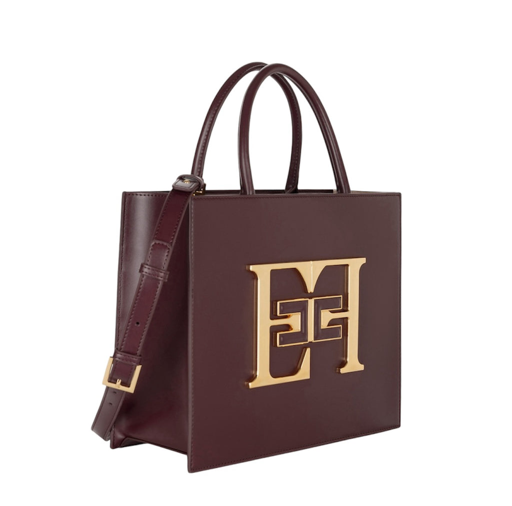 Borsa Elisabetta Franchi BS05A46E2 a mano media con logo Rouge Noir
