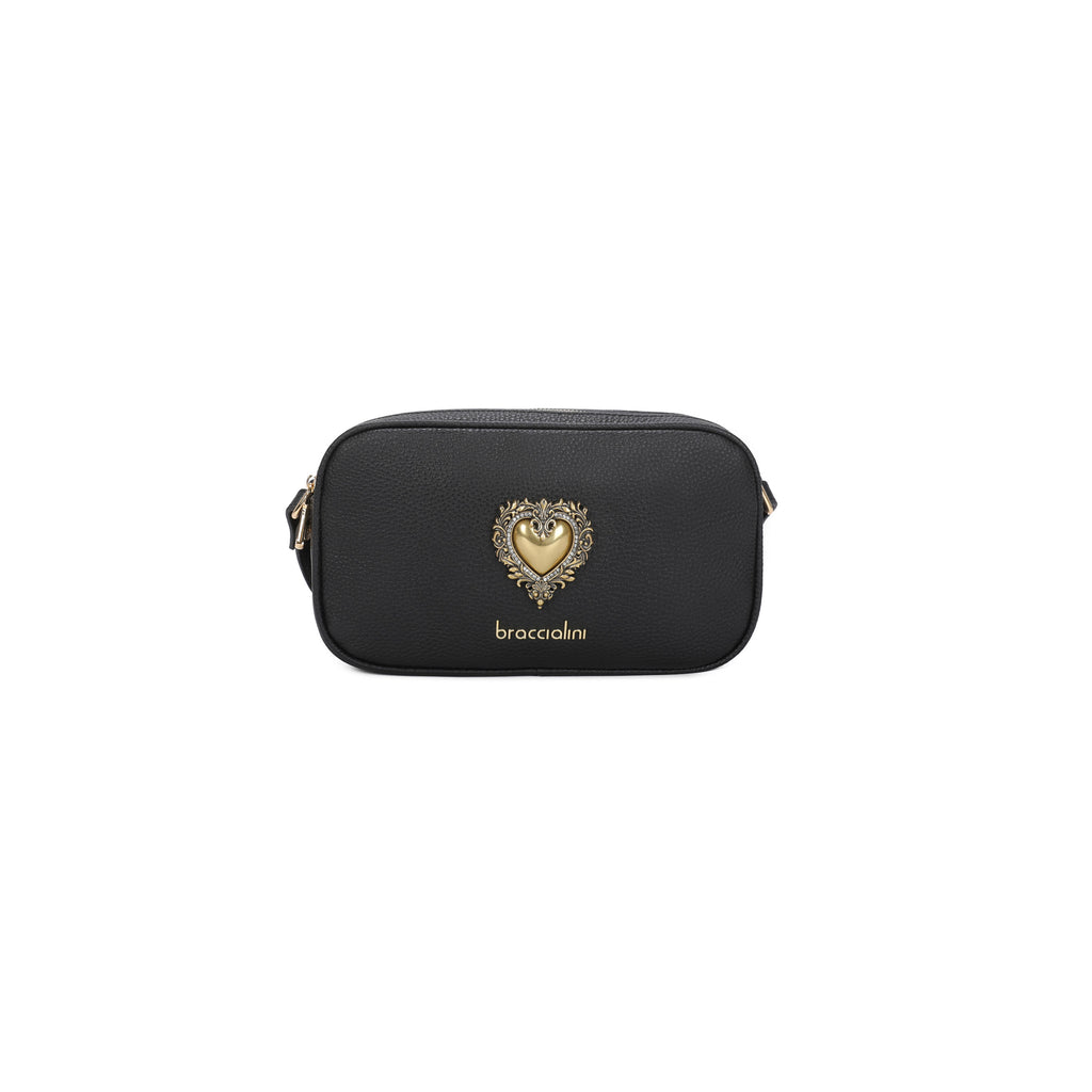 Borsa Braccialini Jinny Leather B18483 Tracolla doppia zip heart