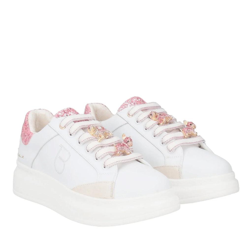 Sneaker Tosca Blu SS2501S003 Bellatrix con accessorio in strass colore bianco/fucsia