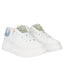 Sneakers Tosca Blu SS2601S003 Astrid in pelle con perle bianche/azzurre