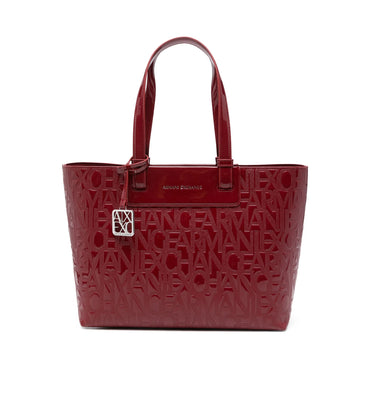 Borsa Armani Exchange XW001481 AF17290 Shopper logata in vernice