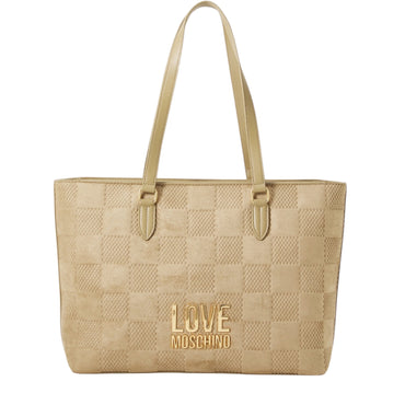 Borsa Love Moschino JC4123 Shopper Pu Velour Sabbia