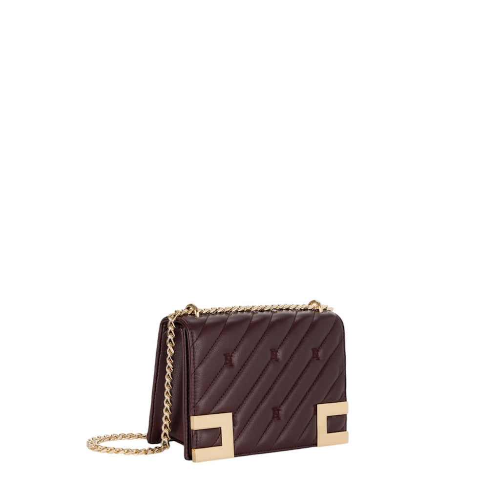 Borsa Elisabetta Franchi BS55A46E2 media matelassé Rouge Noir con tracolla