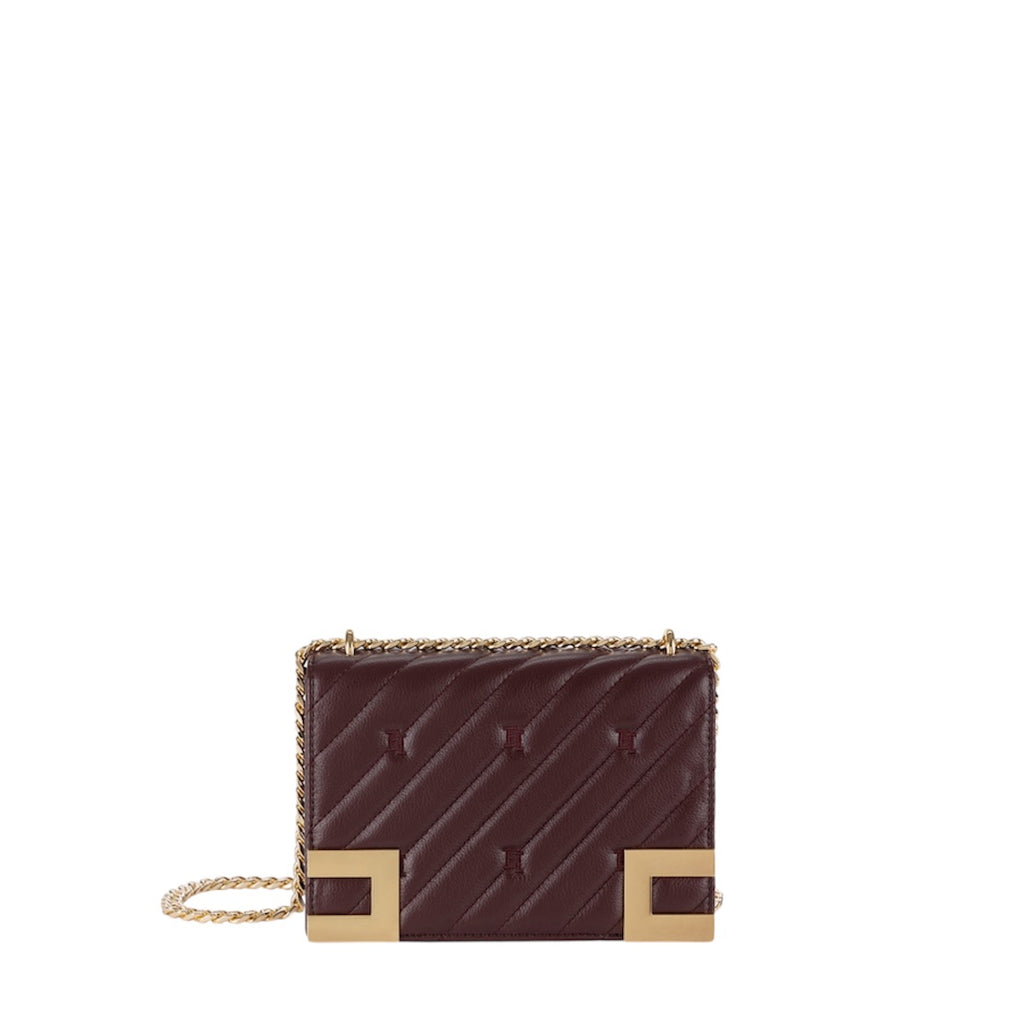 Borsa Elisabetta Franchi BS55A46E2 media matelassé Rouge Noir con tracolla