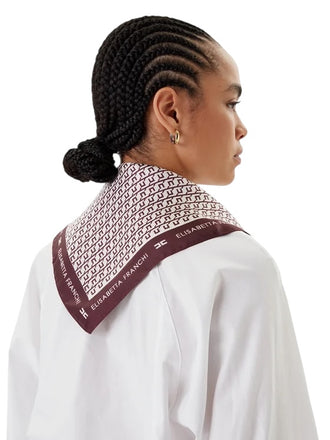 Foulard Elisabetta Franchi FO15F56E2 in twill di seta con stampa
