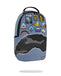 ZAINO SPRAYGROUND 8302 DENIM TEAR 3 AM PATCHES BACKPACK