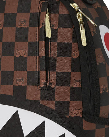 Zaino Sprayground marrone peeking character check backpack 7331