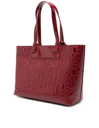 Borsa Armani Exchange XW001481 AF17290 Shopper logata in vernice