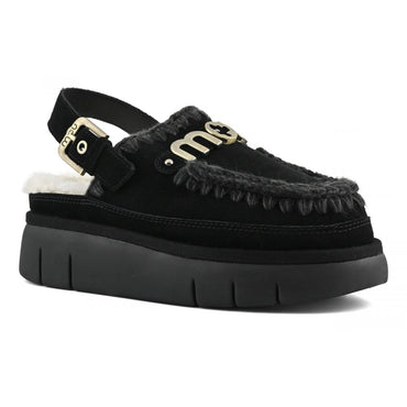 Scarpe MOU Bounce clog back strap lette BKBK MU.FW531026A Black