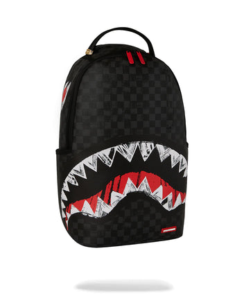 ZAINO SPRAYGROUND 7102 SCRIBBLE SHARK BACKPACK