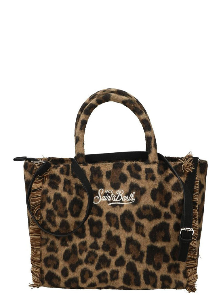 Borsa Saint Barth VAMI024 002231  Vanity Mini Felt Leopard