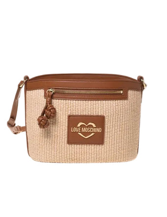 Borsa Love moschino Jc4344 a tracolla in rafia Chic