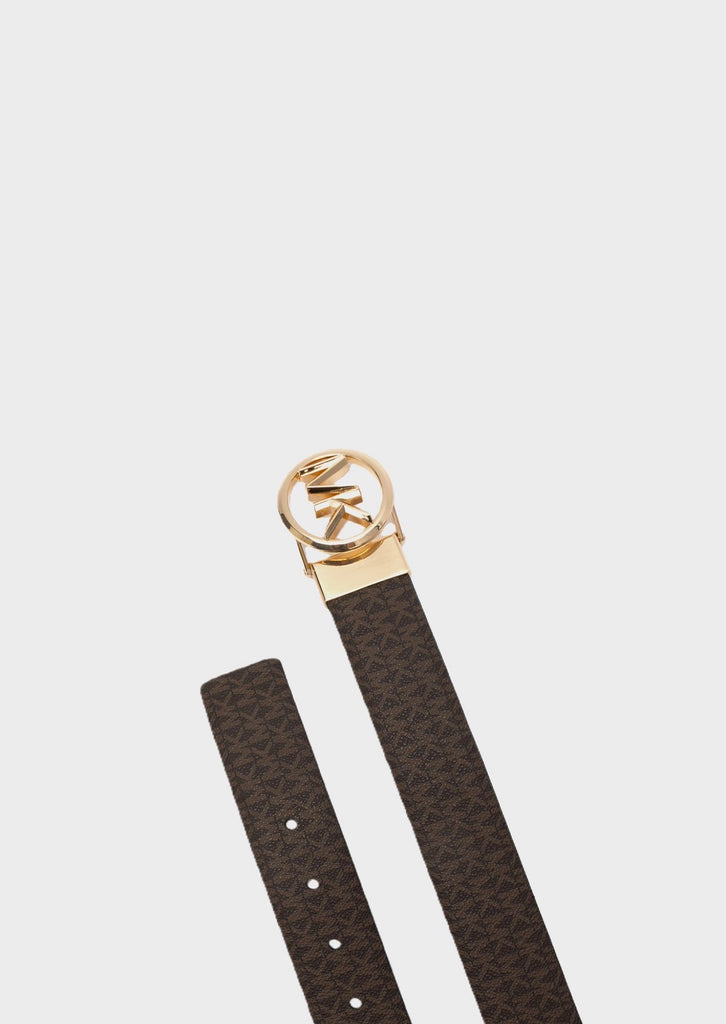 Cinture Michael Kors reversibili con placca logata oro