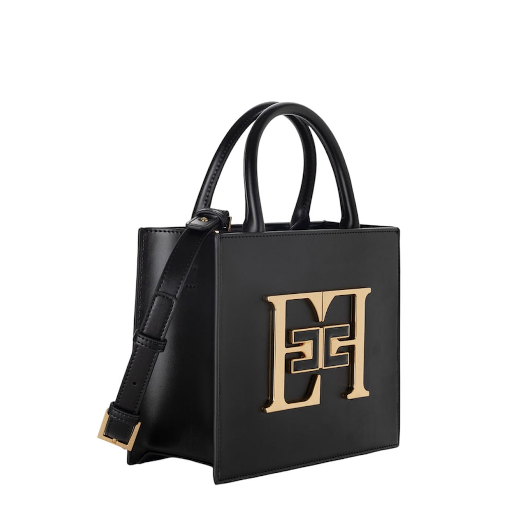 Borsa Elisabetta Franchi BS06A46E2 a mano piccola con logo Nero