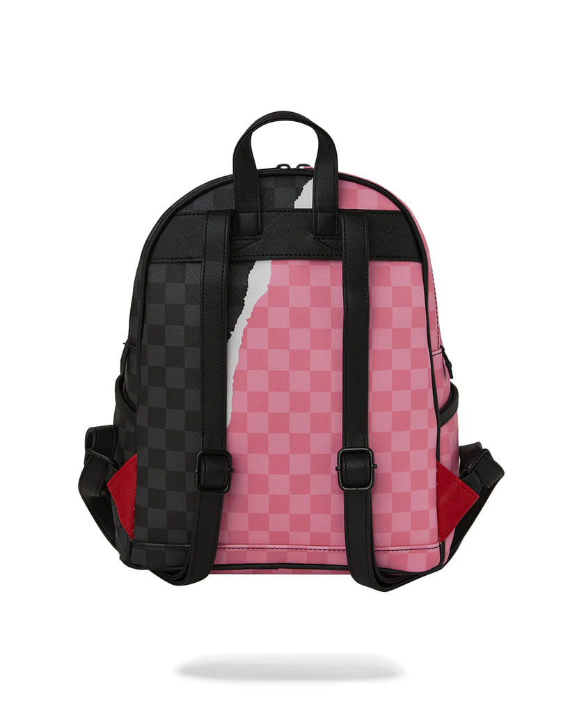 ZAINO SPRAYGROUND 8276 PINK AND BLACK TEAR SIP SAVAGE BACKPACK