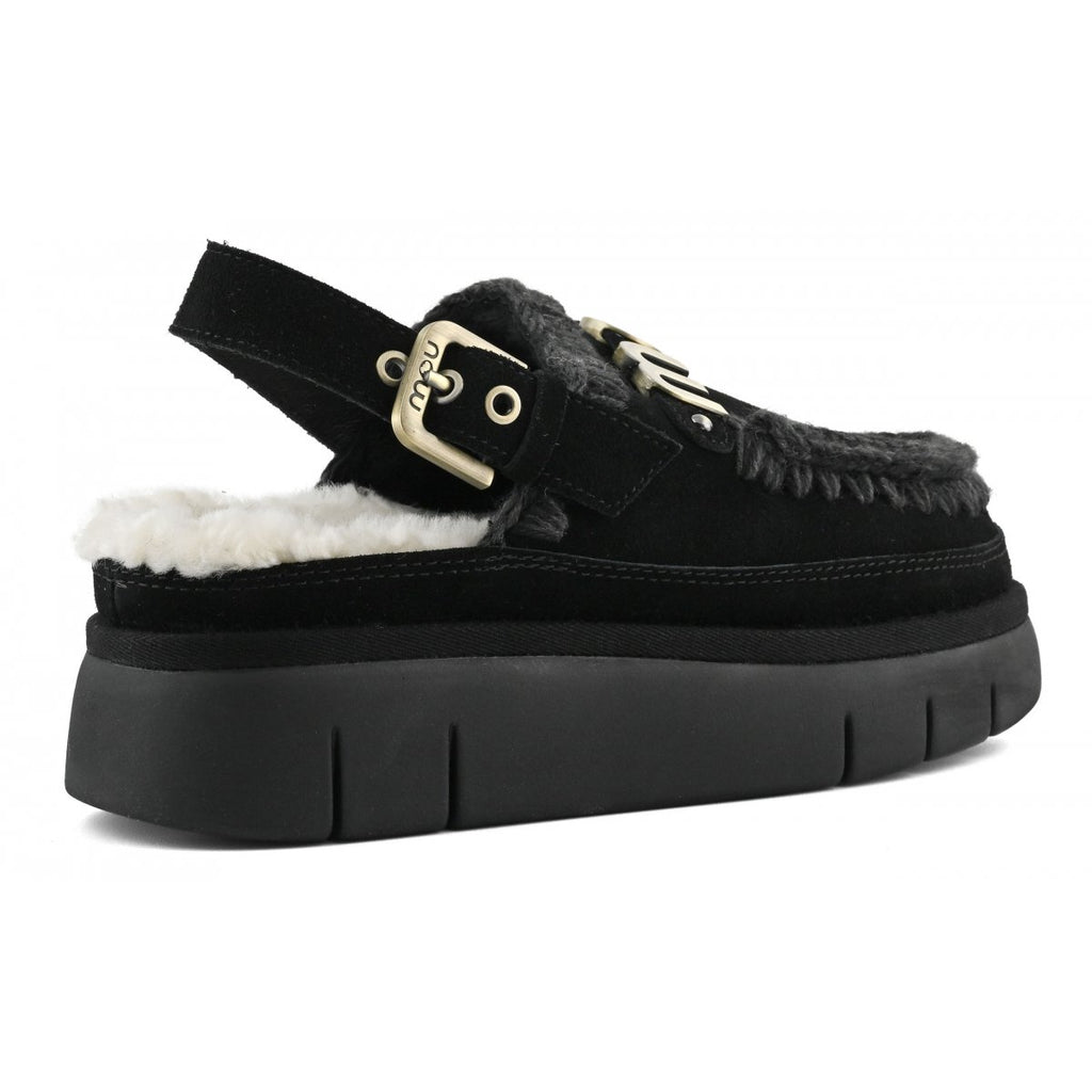 Scarpe MOU Bounce clog back strap lette BKBK MU.FW531026A Black