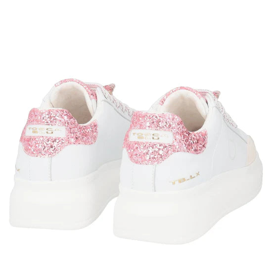 Sneaker Tosca Blu SS2501S003 Bellatrix con accessorio in strass colore bianco/fucsia
