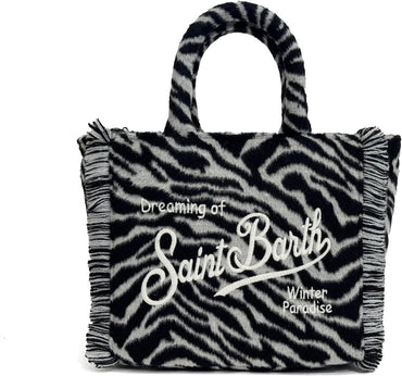 Borsa Saint Barth VAMI024 002691 Vanity Mini Felt Zebra