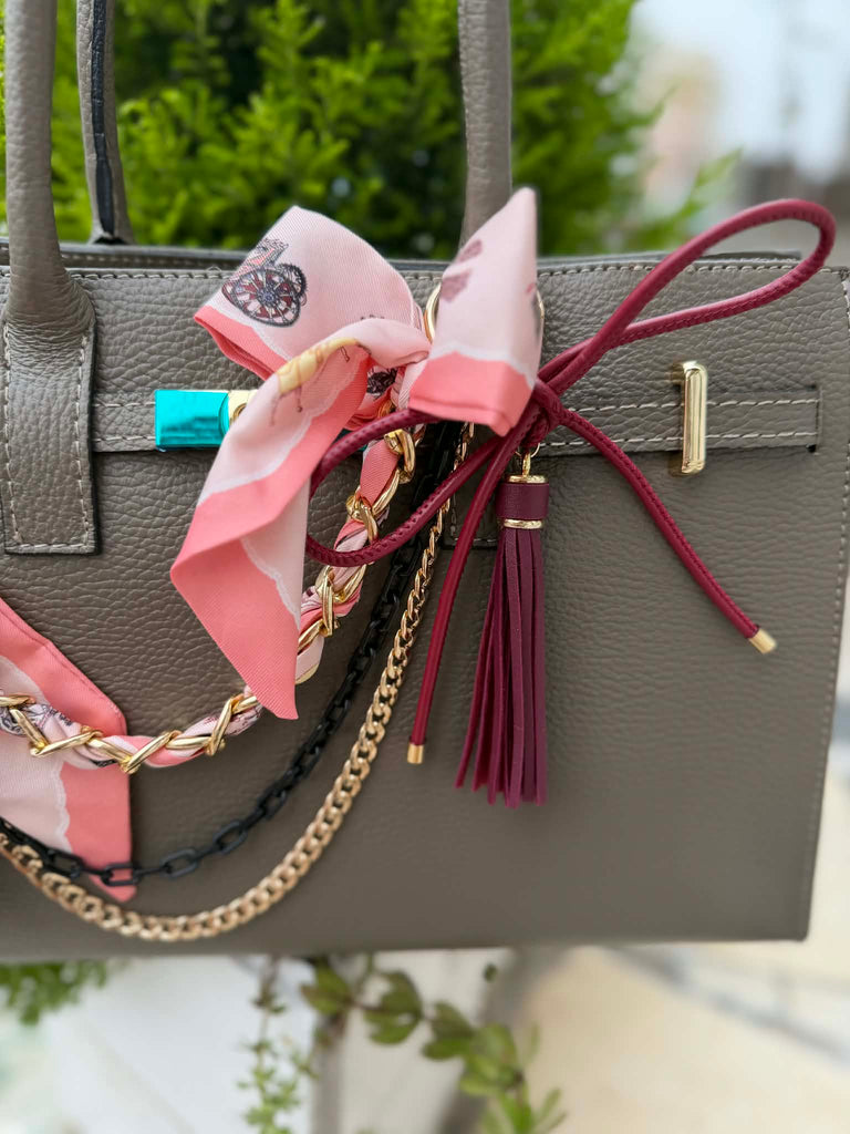 Borsa Luxyra Handbag in pelle con charm