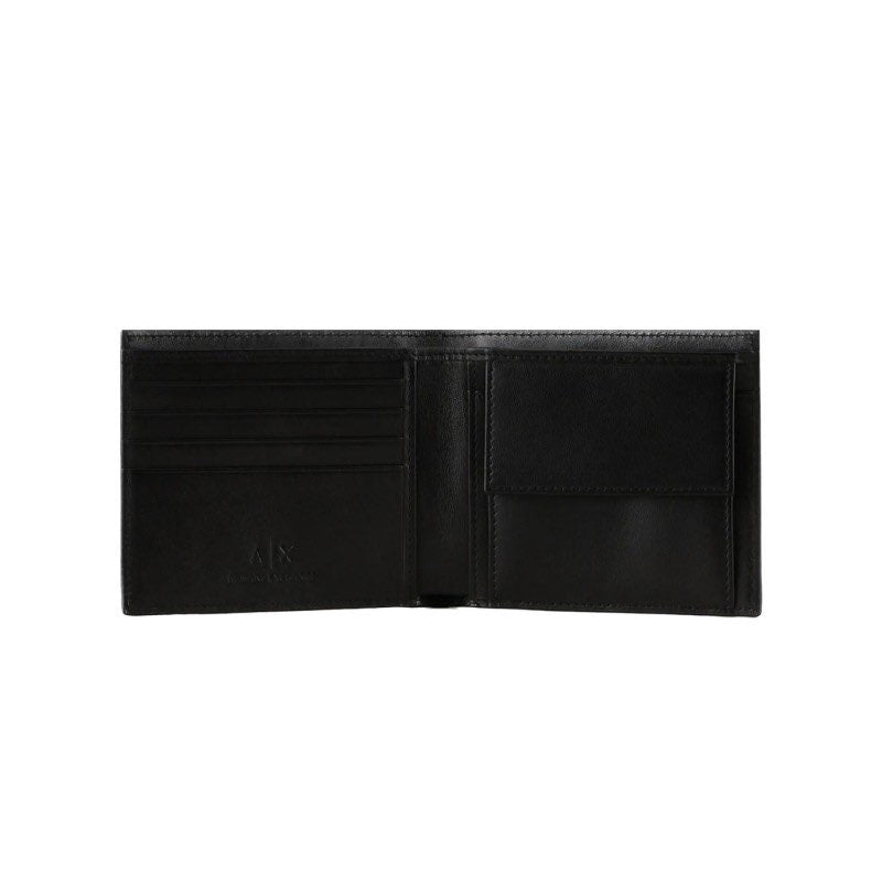 Portafoglio Armani Exchange Uomo 958098 CC845 Nero logo stampato