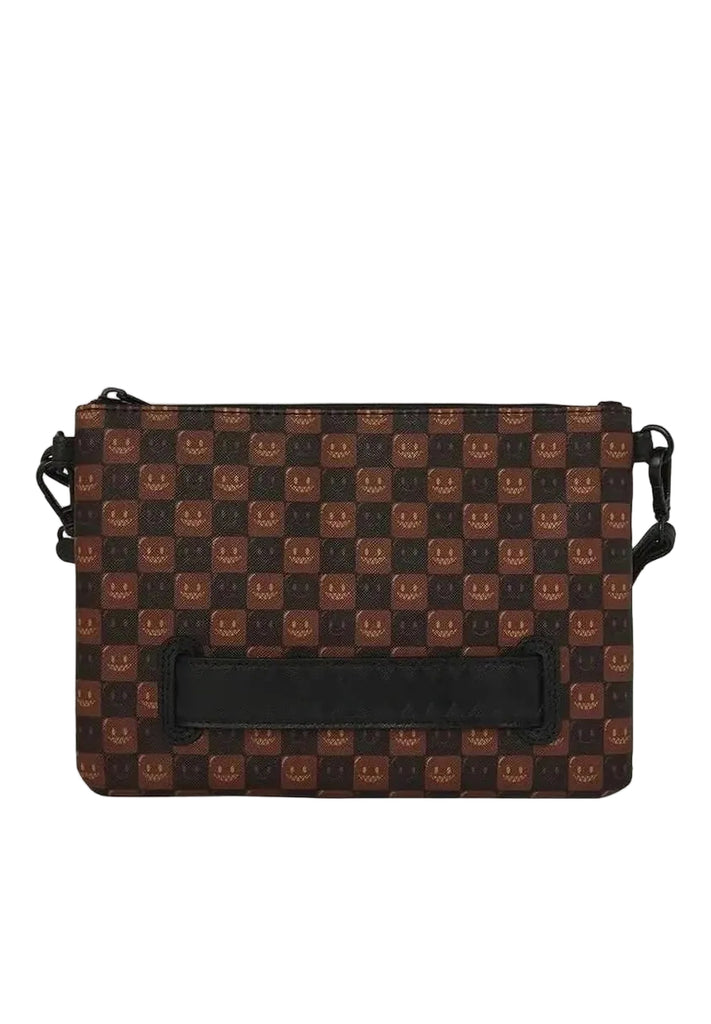 POCHETTE SPRAYGROUND 9307 SHARK IN PARIS WTF BUBBLE BROWN