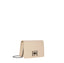 Borsa Elisabetta Franchi Crema BS11A46E2 a tracolla con girello logo in metallo