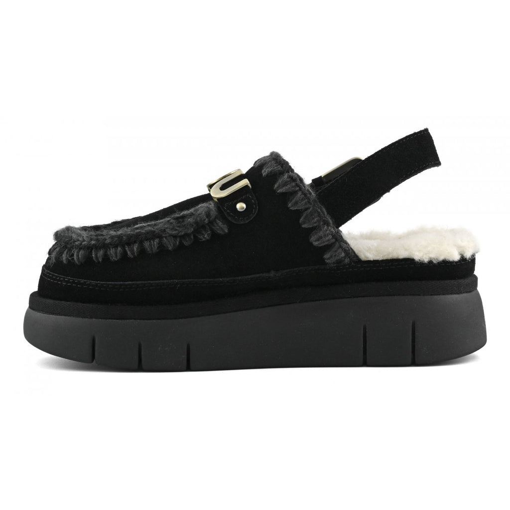 Scarpe MOU Bounce clog back strap lette BKBK MU.FW531026A Black