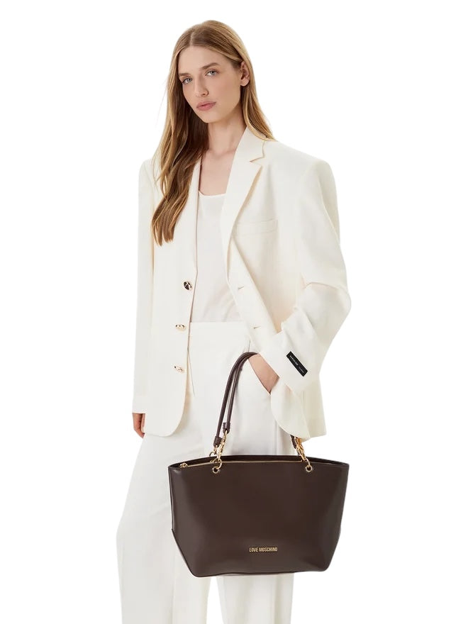 Borsa Love Moschino JC4074 Shopping medaglioni ovali Testa di Moro