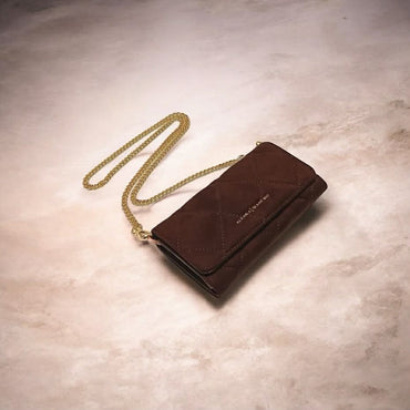 Portafoglio Alessia & Massimo 5204 Flap in camoscio